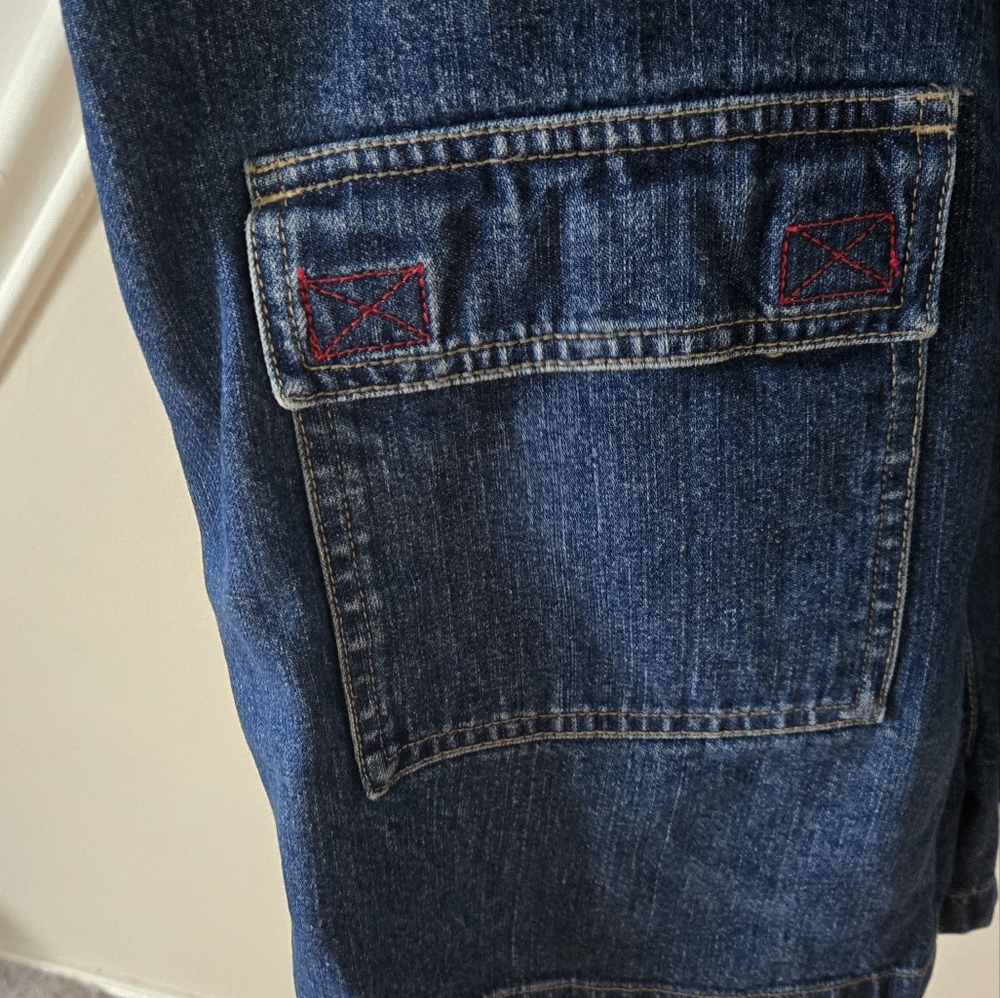 💙VTG 90s No Excuses Denim Shortalls - Picture 5 of 8